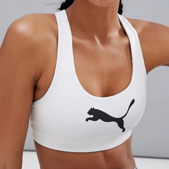 Puma Women’s Sports Bra in White - Picture 1 of 8